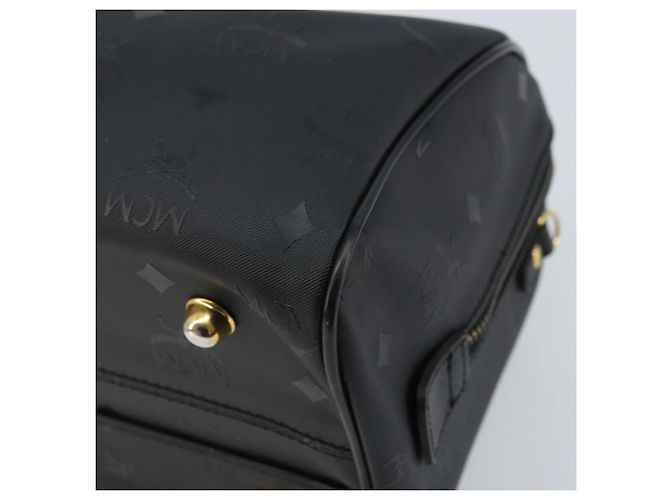 Borsa MCM Logogram Vicetos PVC Nero Oro Auth BA11589 D'oro - vista 14