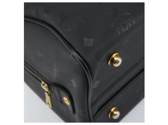 Borsa MCM Logogram Vicetos PVC Nero Oro Auth BA11589 D'oro - vista 15