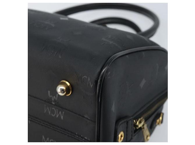 Borsa MCM Logogram Vicetos PVC Nero Oro Auth BA11589 D'oro - vista 16
