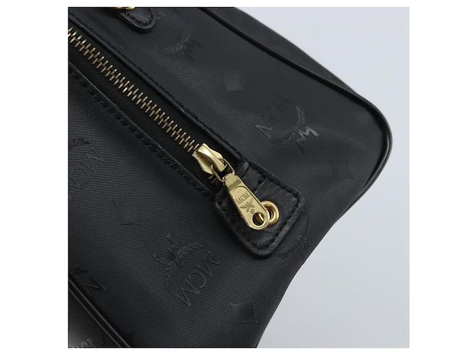 Borsa MCM Logogram Vicetos PVC Nero Oro Auth BA11589 D'oro - vista 17