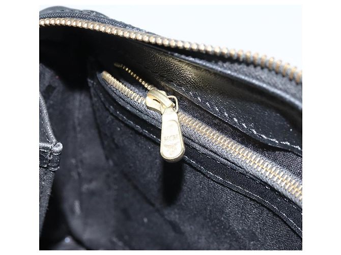 Borsa MCM Logogram Vicetos PVC Nero Oro Auth BA11589 D'oro - vista 20