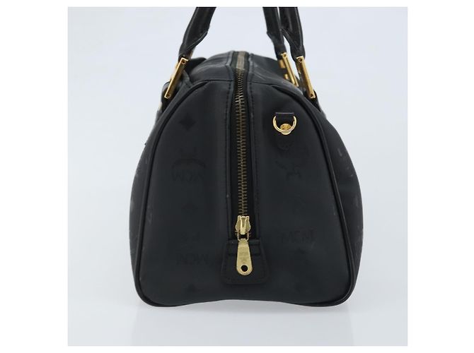Borsa MCM Logogram Vicetos PVC Nero Oro Auth BA11589 D'oro - vista 3