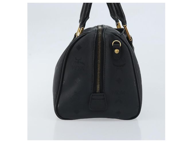 Borsa MCM Logogram Vicetos PVC Nero Oro Auth BA11589 D'oro - vista 4