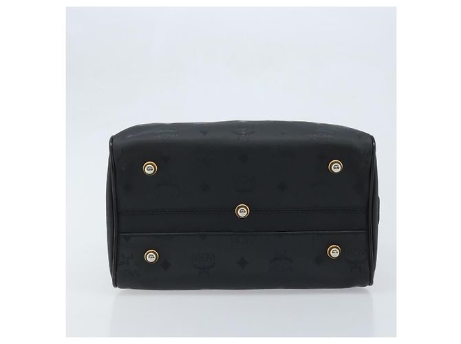 Borsa MCM Logogram Vicetos PVC Nero Oro Auth BA11589 D'oro - vista 5