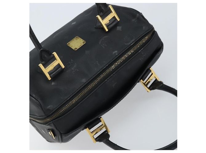 Borsa MCM Logogram Vicetos PVC Nero Oro Auth BA11589 D'oro - vista 6