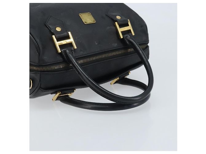 Borsa MCM Logogram Vicetos PVC Nero Oro Auth BA11589 D'oro - vista 7
