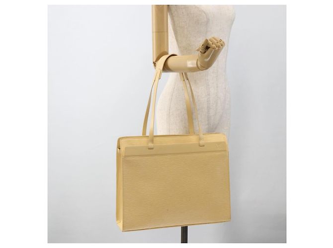 LOUIS VUITTON Borsa Tote Epi Croisette GM Vaniglia M5250A LV Auth ka3320 - vista 23