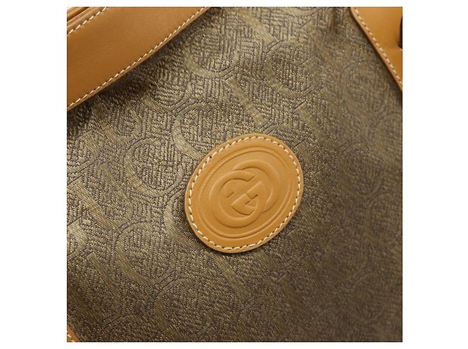 GUCCI Tote Bag PVC Canvas Beige Gold Auth ep13692 Golden - Ansicht 17