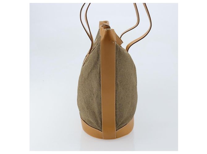 GUCCI Tote Bag PVC Canvas Beige Gold Auth ep13692 Golden - Ansicht 4