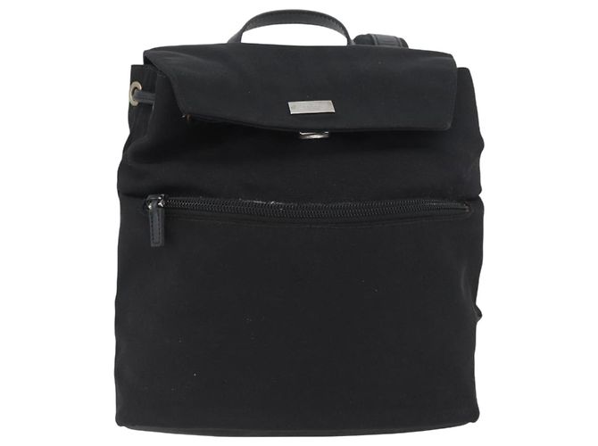 Zaino GUCCI in nylon nero argento 003 0242 Auth 173884 - vista 13