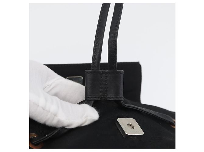 Zaino GUCCI in nylon nero argento 003 0242 Auth 173884 - vista 20
