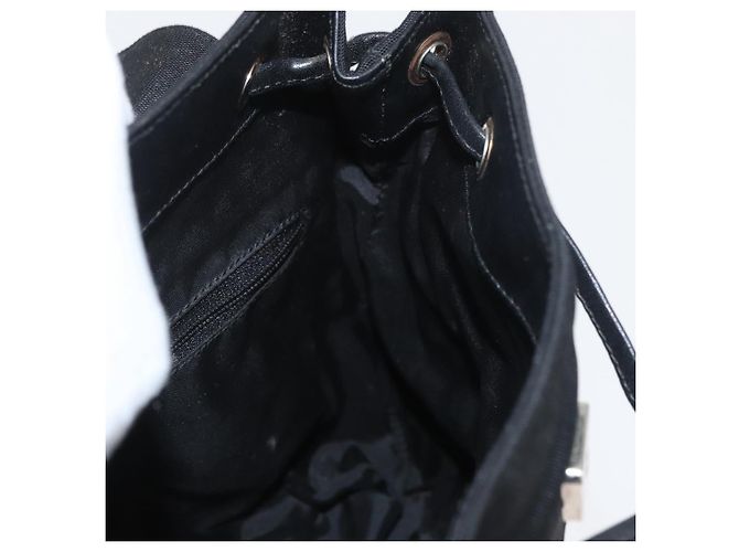 Zaino GUCCI in nylon nero argento 003 0242 Auth 173884 - vista 22