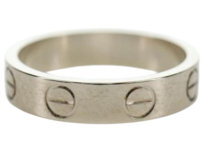 Cartier Love Ring 750 Weißgold Auth am11120SM Golden - Ansicht 2
