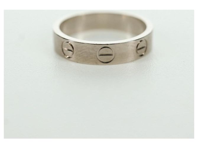 Cartier Love Ring 750 Weißgold Auth am11120SM Golden - Ansicht 4