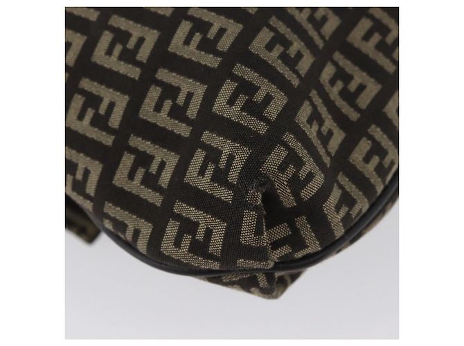 FENDI Zucchino Canvas Schultertasche Braun Silber Authentisch ka3374 - Ansicht 16