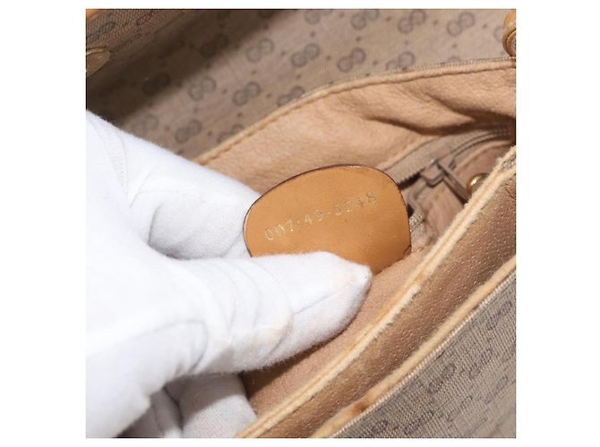 Gucci Borsa a Spalla Micro GG Supreme PVC Beige Oro 007 49 5548 Auth SW2207 - vista 12