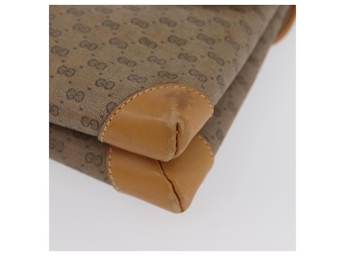Gucci Borsa a Spalla Micro GG Supreme PVC Beige Oro 007 49 5548 Auth SW2207 - vista 14