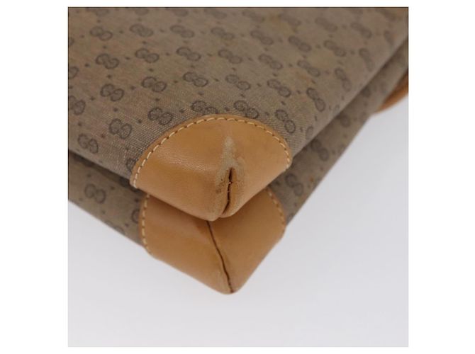 Gucci Borsa a Spalla Micro GG Supreme PVC Beige Oro 007 49 5548 Auth SW2207 - vista 16