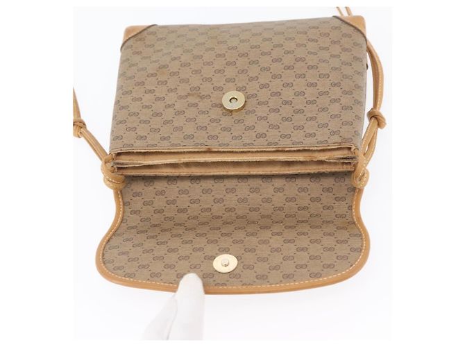 Gucci Borsa a Spalla Micro GG Supreme PVC Beige Oro 007 49 5548 Auth SW2207 - vista 18