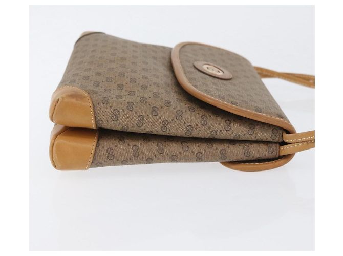 Gucci Borsa a Spalla Micro GG Supreme PVC Beige Oro 007 49 5548 Auth SW2207 - vista 3