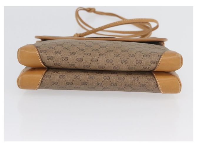 Gucci Borsa a Spalla Micro GG Supreme PVC Beige Oro 007 49 5548 Auth SW2207 - vista 5