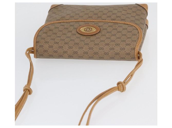 Gucci Borsa a Spalla Micro GG Supreme PVC Beige Oro 007 49 5548 Auth SW2207 - vista 6