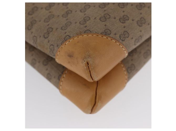 Gucci Borsa a Spalla Micro GG Supreme PVC Beige Oro 007 49 5548 Auth SW2207 - vista 9