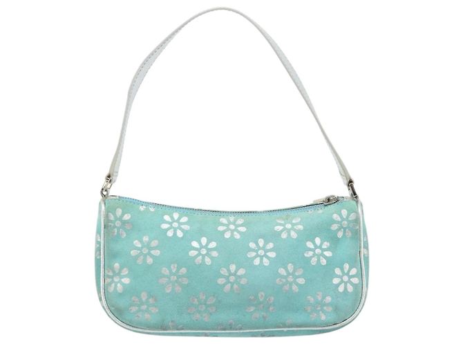 Pochette Accessorio CÉLINE Camoscio Verde Argento Auth AMZ035A - vista 2