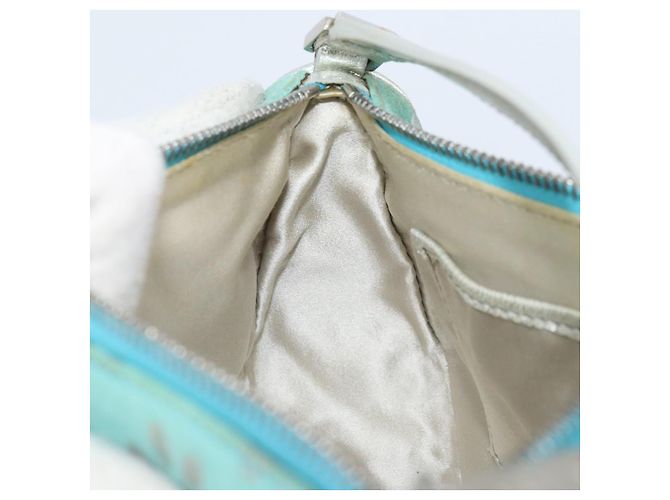 Pochette Accessorio CÉLINE Camoscio Verde Argento Auth AMZ035A - vista 20