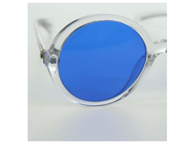 Occhiali da sole CHANEL in plastica trasparente 71287A CC Auth BSZ561M - vista 7