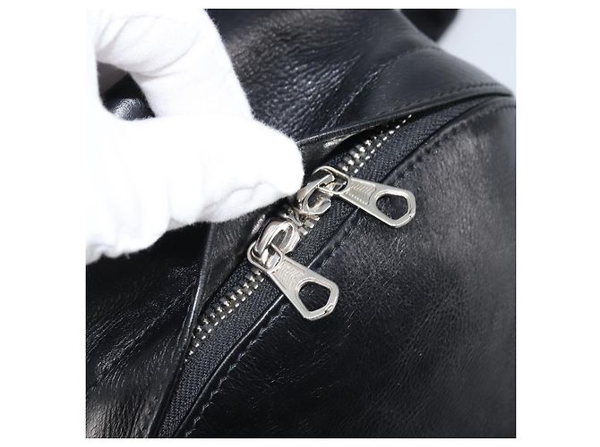 Zaino in pelle nera Balenciaga Argento 580026 Auth 174080A Nero - vista 10