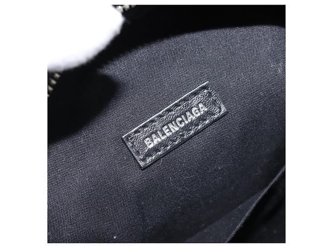 Zaino in pelle nera Balenciaga Argento 580026 Auth 174080A Nero - vista 20