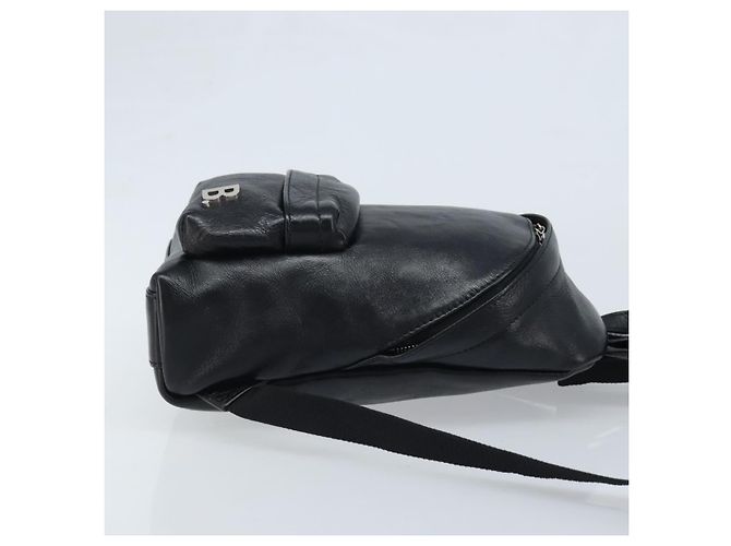 Zaino in pelle nera Balenciaga Argento 580026 Auth 174080A Nero - vista 3