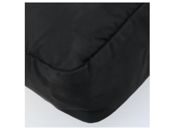 PRADA Borsa a mano in nylon nero argento Auth BSZ447 - vista 16