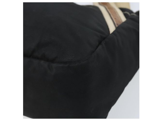 PRADA Borsa a mano in nylon nero argento Auth BSZ447 - vista 9