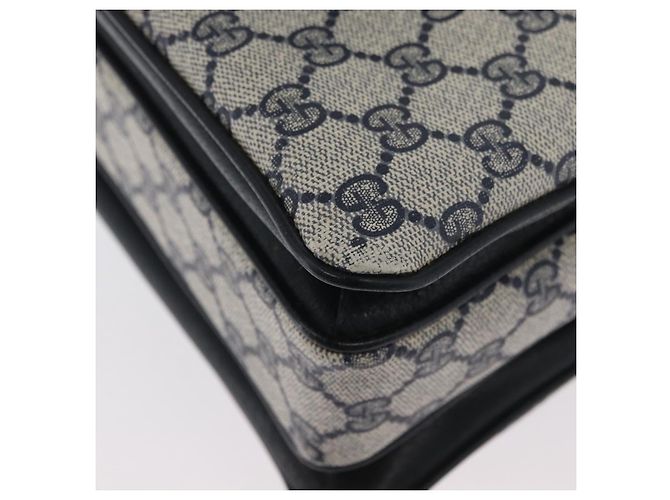 Borsa GUCCI GG Supreme Sherry Line PVC Blu Navy Oro Rosso 41 02 079 Auth ki6604 D'oro - vista 16