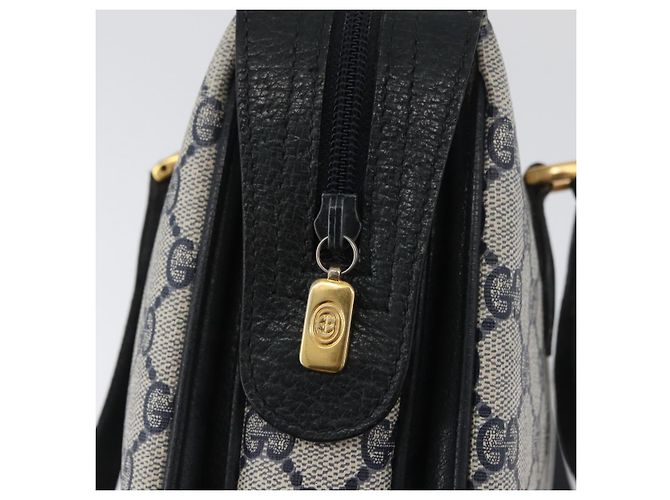Borsa GUCCI GG Supreme Sherry Line PVC Blu Navy Oro Rosso 41 02 079 Auth ki6604 D'oro - vista 17