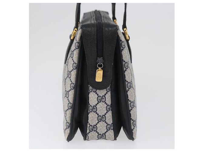 Borsa GUCCI GG Supreme Sherry Line PVC Blu Navy Oro Rosso 41 02 079 Auth ki6604 D'oro - vista 4
