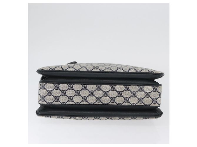 Borsa GUCCI GG Supreme Sherry Line PVC Blu Navy Oro Rosso 41 02 079 Auth ki6604 D'oro - vista 5