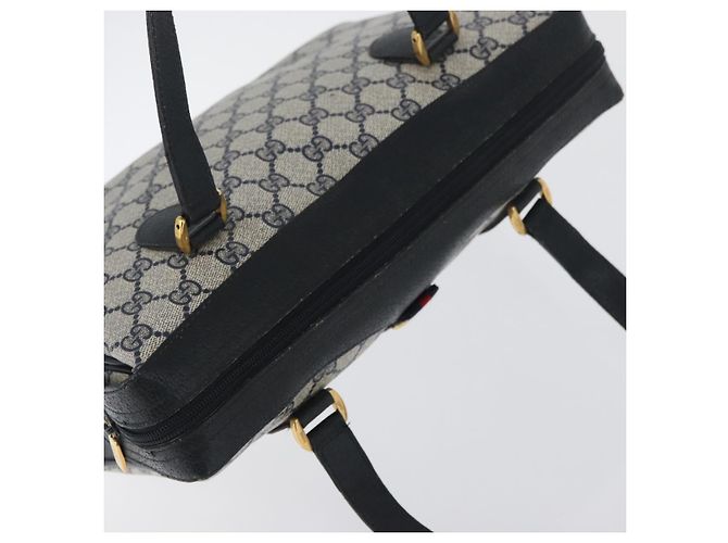 Borsa GUCCI GG Supreme Sherry Line PVC Blu Navy Oro Rosso 41 02 079 Auth ki6604 D'oro - vista 6