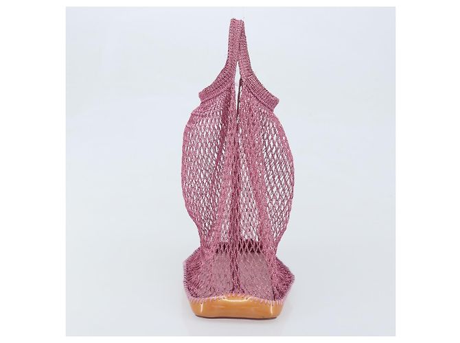 Bolso de mano PRADA de charol de malla rosa Auth LNZ700 - vista 3