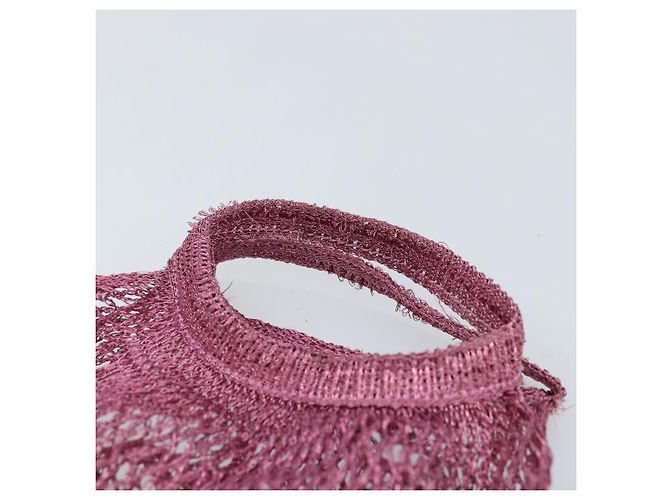 Bolso de mano PRADA de charol de malla rosa Auth LNZ700 - vista 8