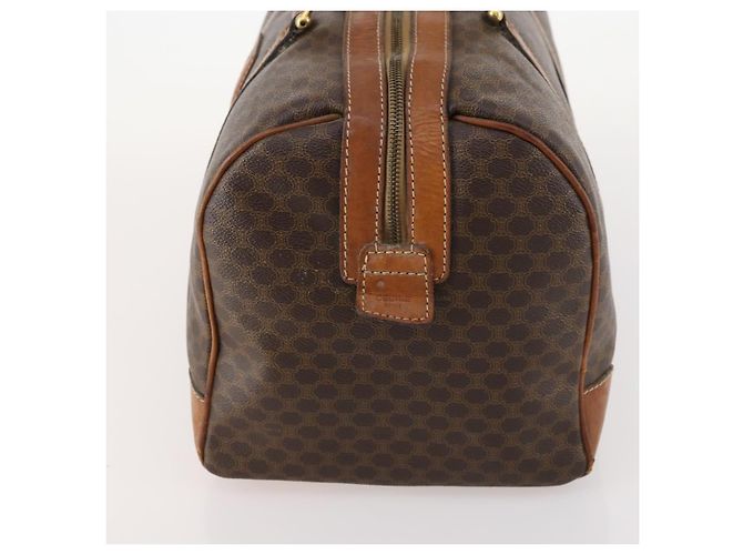 Céline Borsa Boston in tela Macadam CELINE in pelle PVC marrone oro Auth 173776 D'oro - vista 3