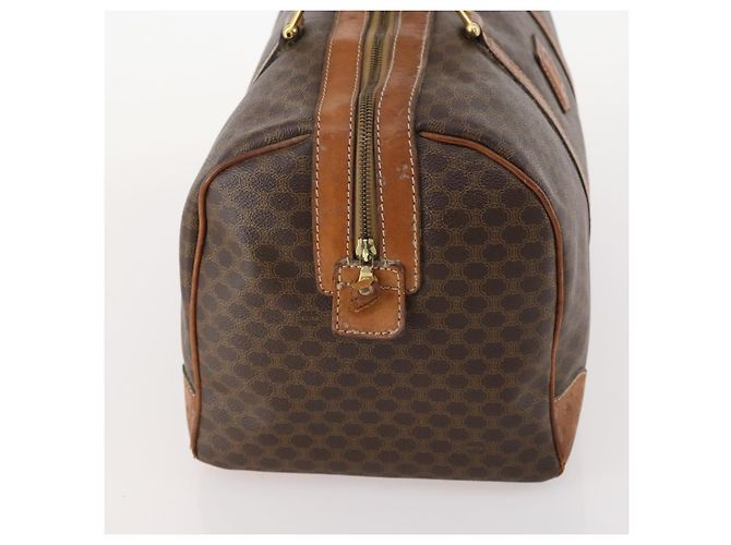Céline Borsa Boston in tela Macadam CELINE in pelle PVC marrone oro Auth 173776 D'oro - vista 4