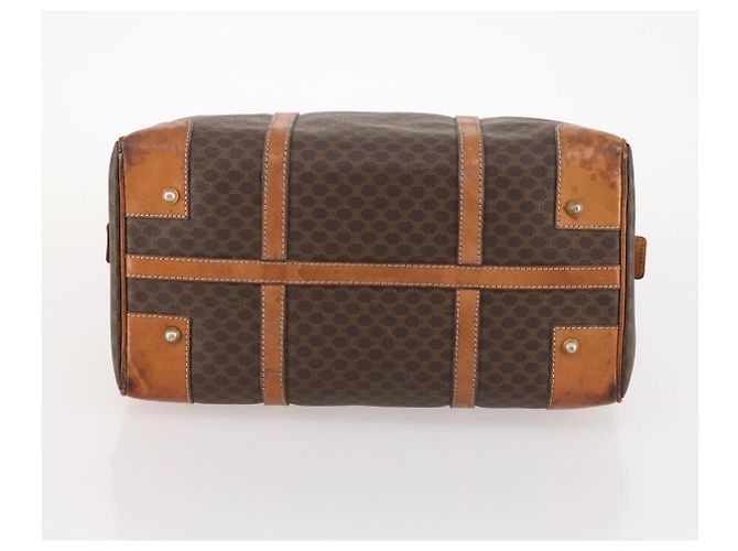 Céline Borsa Boston in tela Macadam CELINE in pelle PVC marrone oro Auth 173776 D'oro - vista 5