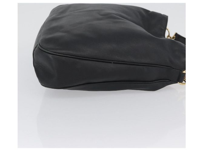 Borsa a mano in pelle Gucci Bamboo 2way Nera Oro 001 3754 1577 Auth ep13982 Nero D'oro - vista 3