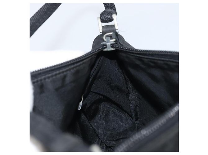 PRADA Accessory Pouch Nylon Black Silver Auth BA11668 Silvery - view 19