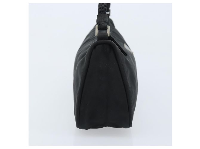 PRADA Accessory Pouch Nylon Black Silver Auth BA11668 Silvery - view 4