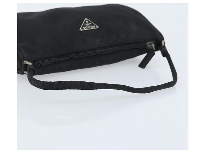 PRADA Accessory Pouch Nylon Black Silver Auth BA11668 Silvery - view 7