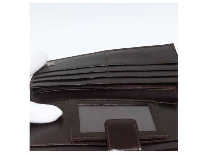 FENDI Zucca Canvas Langer Geldbeutel Schwarz Braun Auth am11162A - Ansicht 10